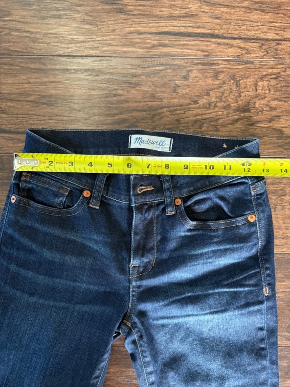 Madewell Skinny Skinny Jeans Size 24 Dark Wash Mid Rise Denim - Picture 9 of 12